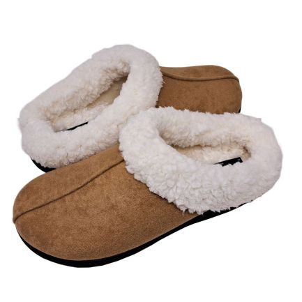 Papuci de casă cu talpă din gel relaxant Confort Gel Premium Ultra, maro