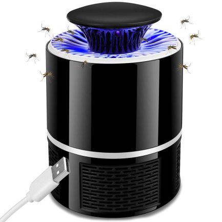Lampă UV anti-insecte, încărcare USB, 12x18.5 cm, 5W, neagră